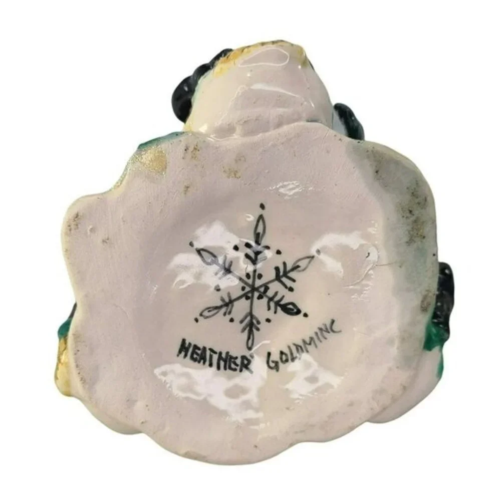 Blue Sky Clayworks Snowman Circle Trio Tea Light‎ Candle Holder Heather Goldminc